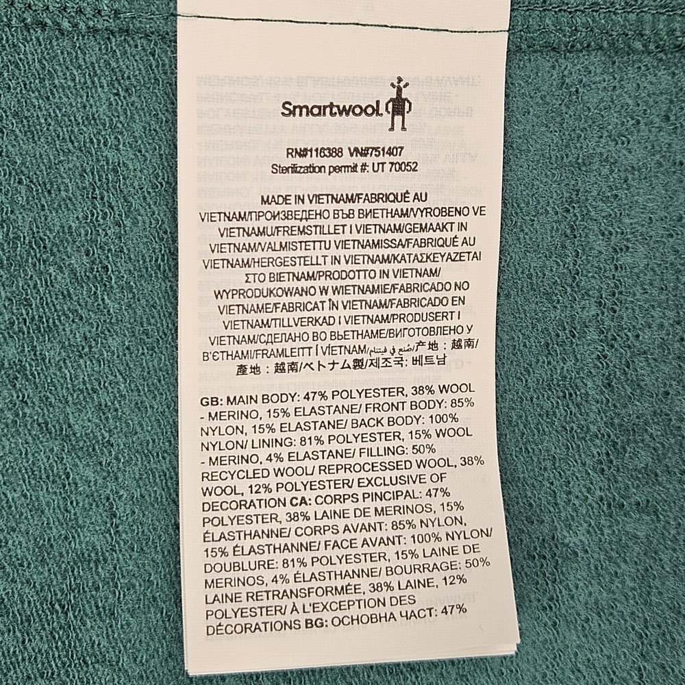 SmartWool Smartloft Wind Vest Men's Merino Wool Blend Vest Evergreen L - Picture 15 of 16